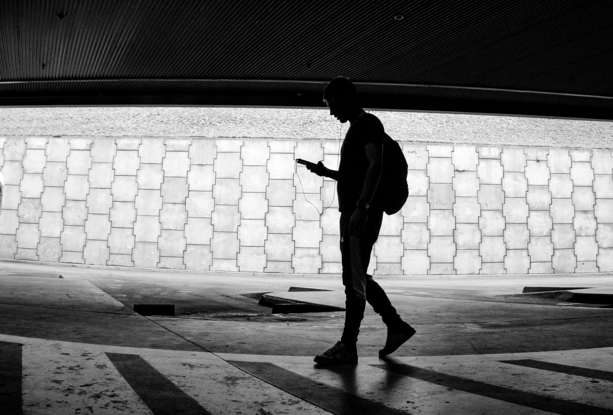 silhouette walking
